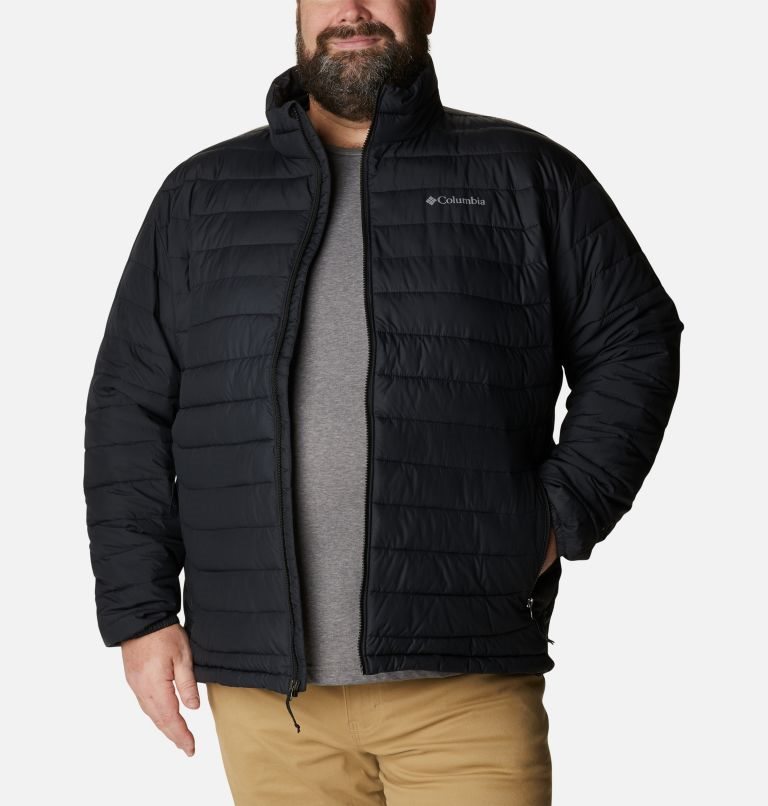 Men's Columbia Powder Lite Insulated Jackets Black | Plus Size CA-NL68C
